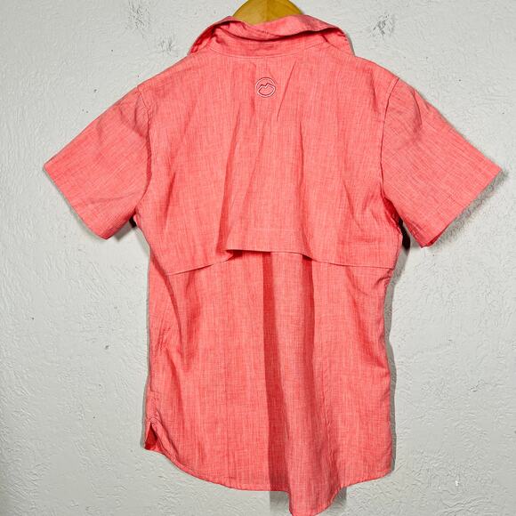 Magellan Short Sleeve Fishing Shirt Pink Casual Athletic Button Up - M - Picture 4 of 4